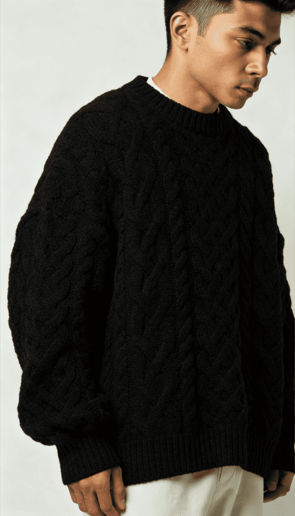 Pull en laine homme atlas en noir XS - XXL
