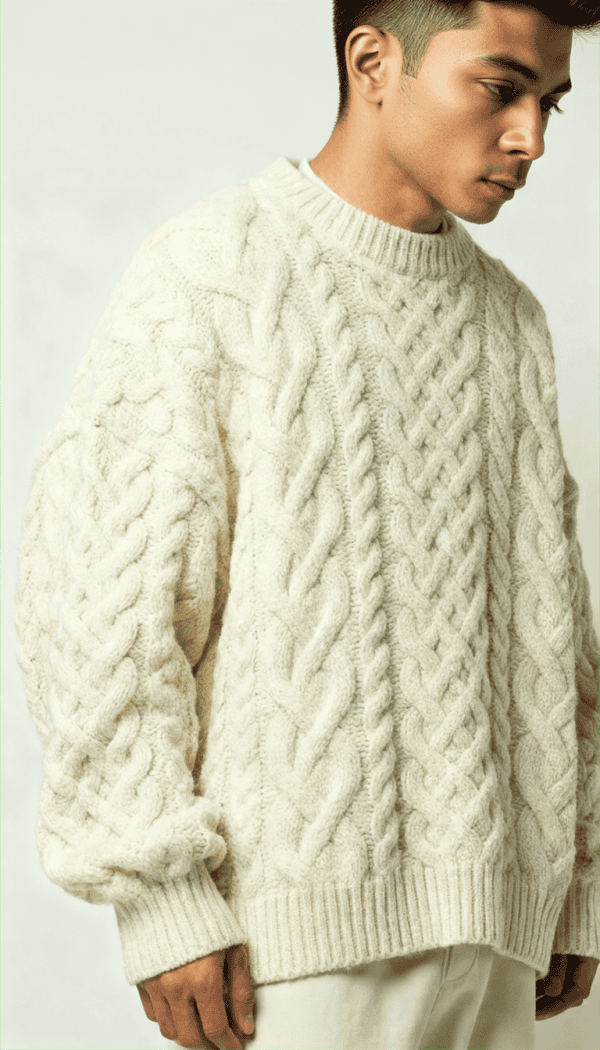 Pull en laine homme atlas en blanc XS - XXL