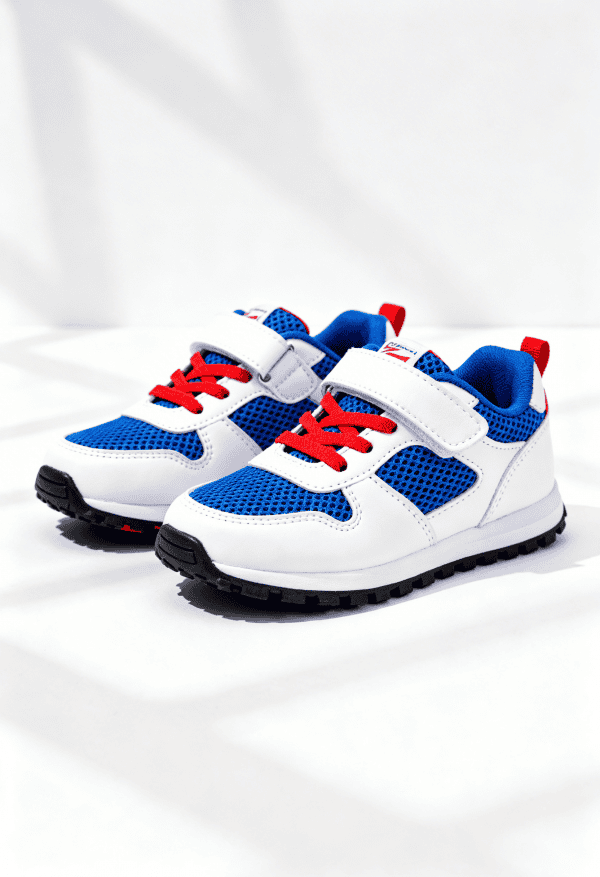 chaussure garçons atlas en bleu et blanc 4 16 ans