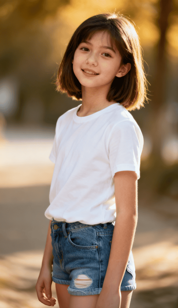short venus pour fille en bleu 4 16 ans