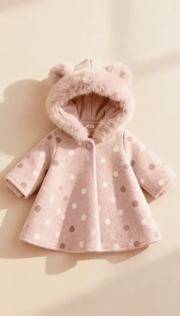 manteaux Bébé DOUX etikashion rose