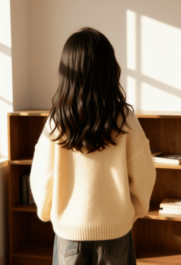 pull venus pour fille en blanc dos 4 16 ans