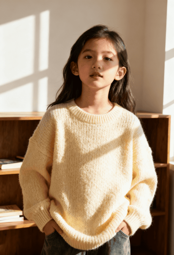 pull venus pour fille en blanc dos 4 16 ans