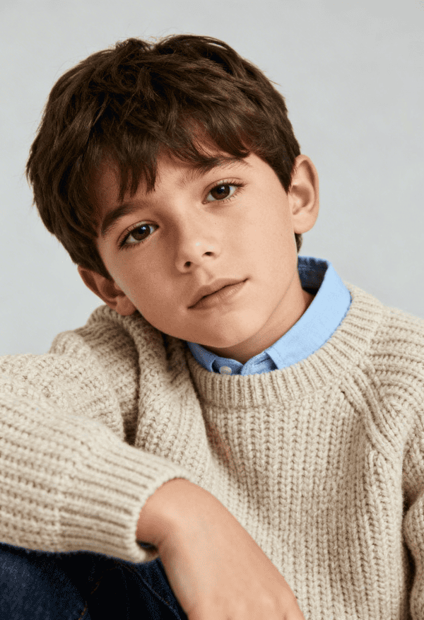pull garçons atlas en beige 4 16 ans