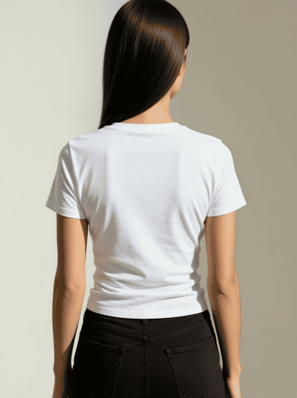 t shirt luna pour femme en blanc dos