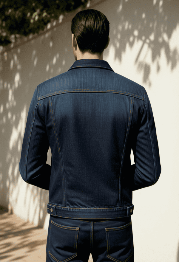 Veste en jean homme atlas en bleu dos XS - XXL